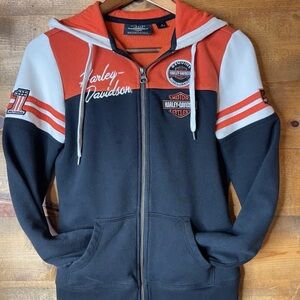 Harley Davidson motorcycles full zip hoodie women’s size small